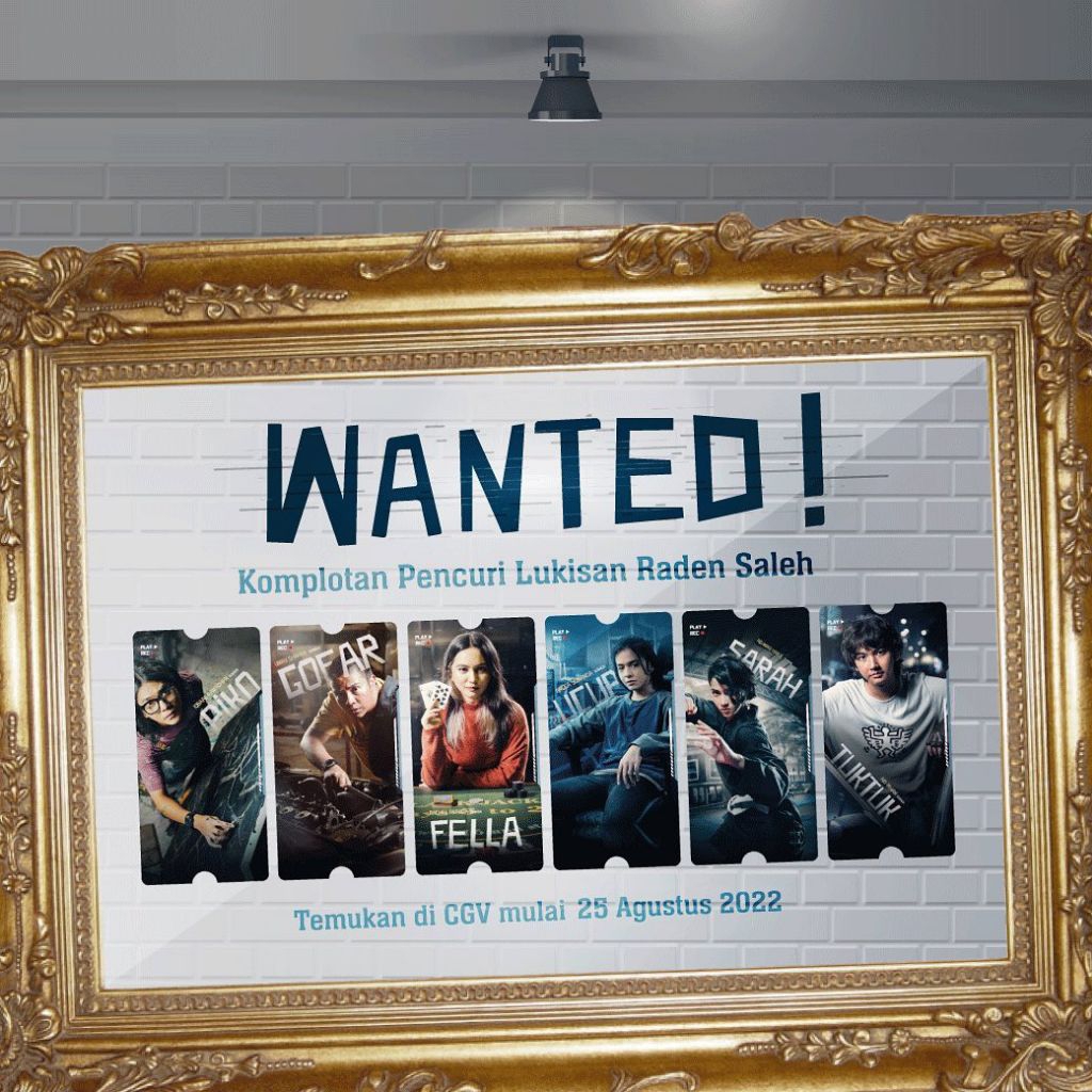 Mencuri Raden Saleh Collectible Ticket CGV 1 Set( 6pcs)