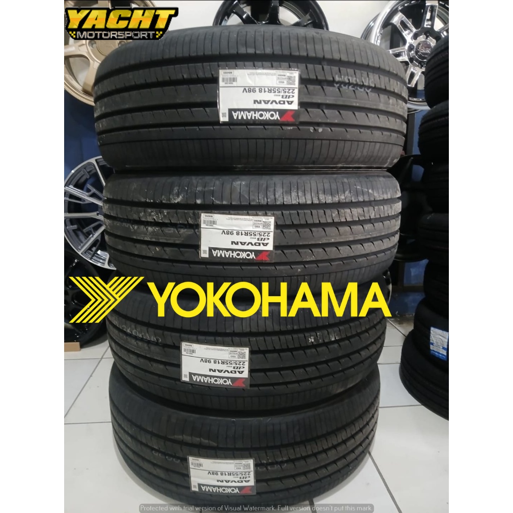 JUAL BAN MOBIL BARU IMPORT 225 55 R18 YOKOHAMA ADVAN DB V553 HARGA SATUAN