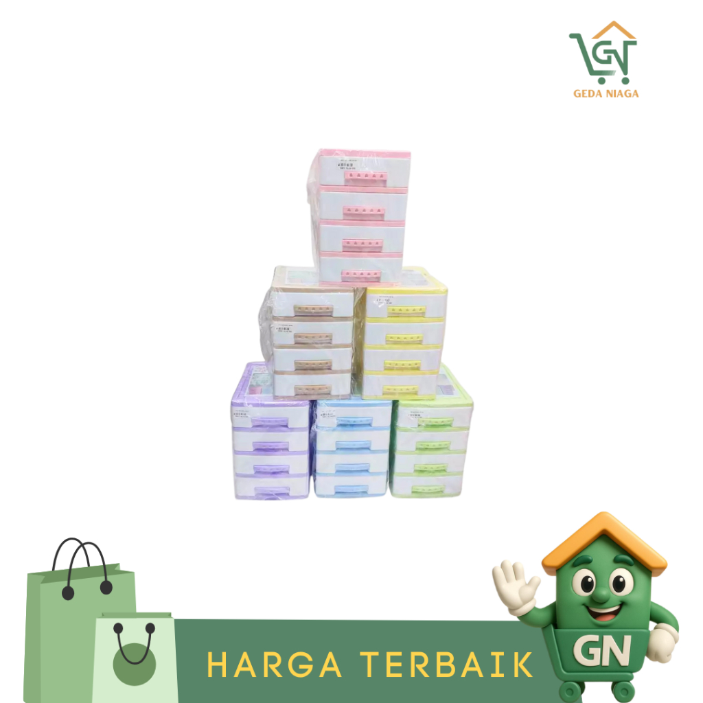 Mini Container LIGO Susun 4 | Laci mini susun 4 | Rak Penyimpanan Serbaguna susun mini