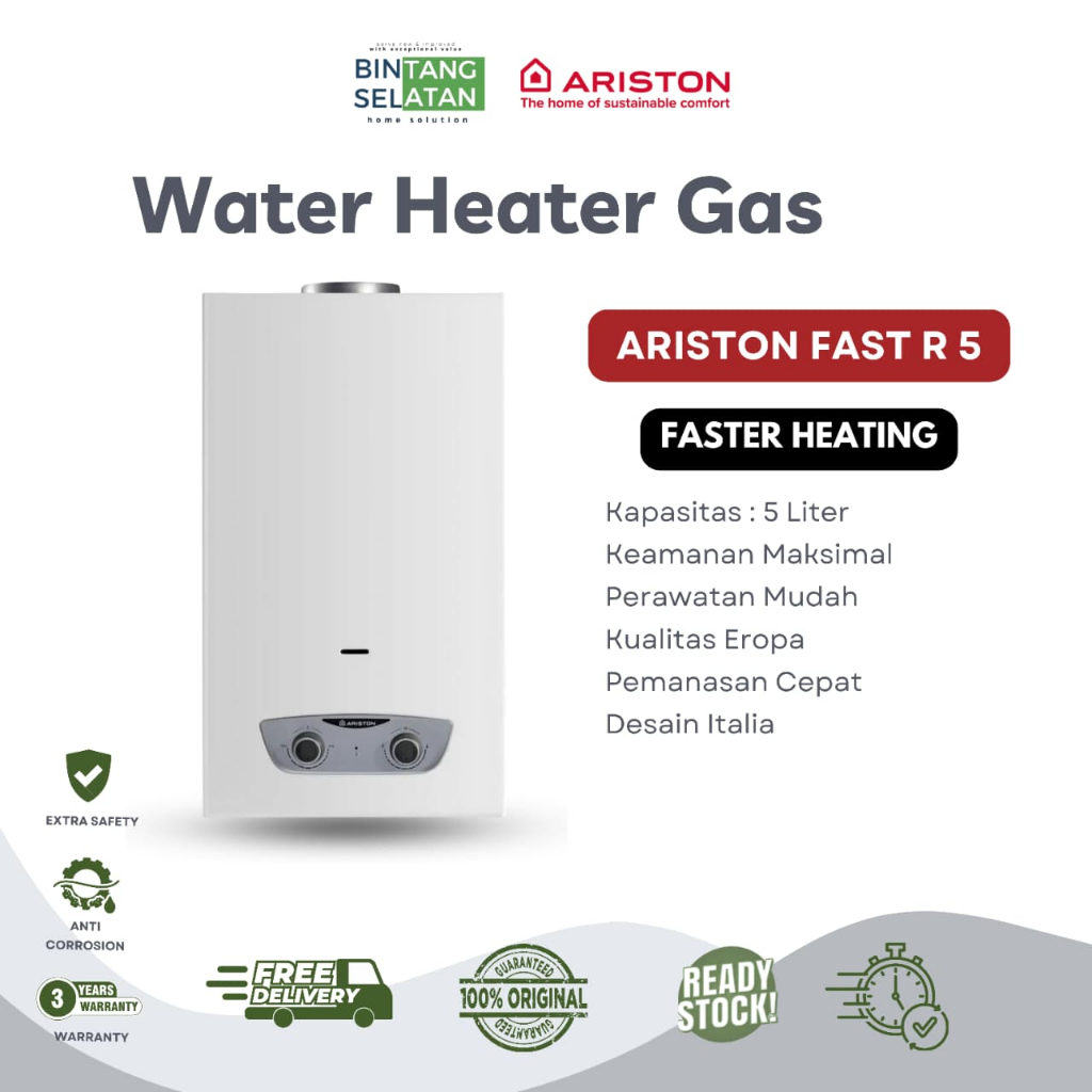 WATER HEATER GAS ARISTON FAST R / PEMANAS AIR GAS ARISTON FAST R