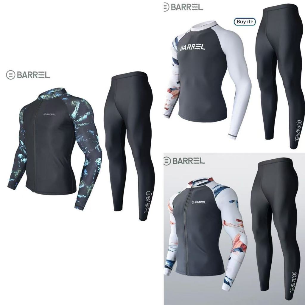BARREL/Sunscreen swimsuit men's surfing suit split quick drying tight jellyfish suit snorkeling suit