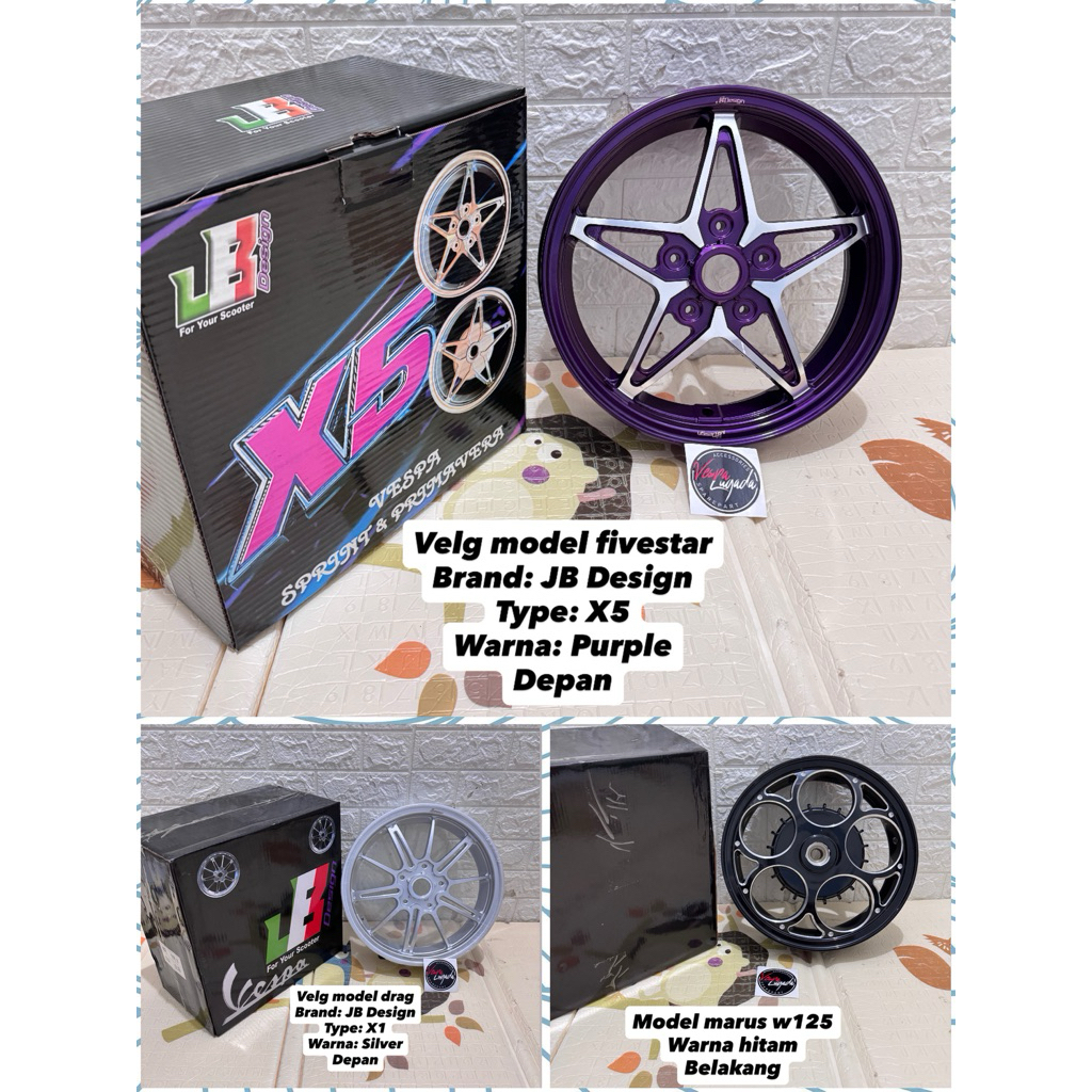 Velg cnc satuan vespa sprint primavera lx s