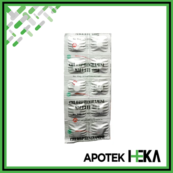 Chlorphenamine Maleate 4 mg IFI Strip isi 10 Tablet - CTM [BOGOR]
