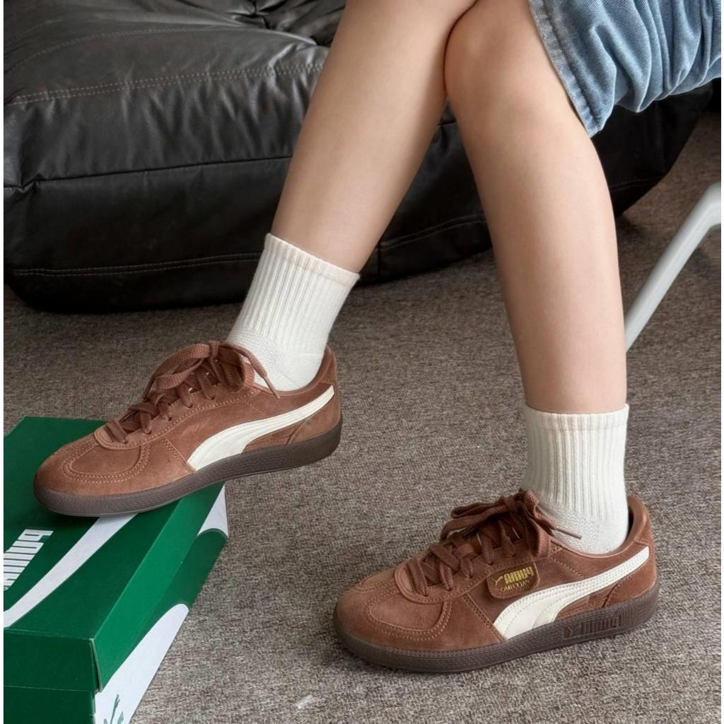 SEPATU PUMA PALERMO VINTAGE BROWN ORIGINAL FREE PAPER BAG DAN FREE KAOS KAKI SEPATU UNISEX