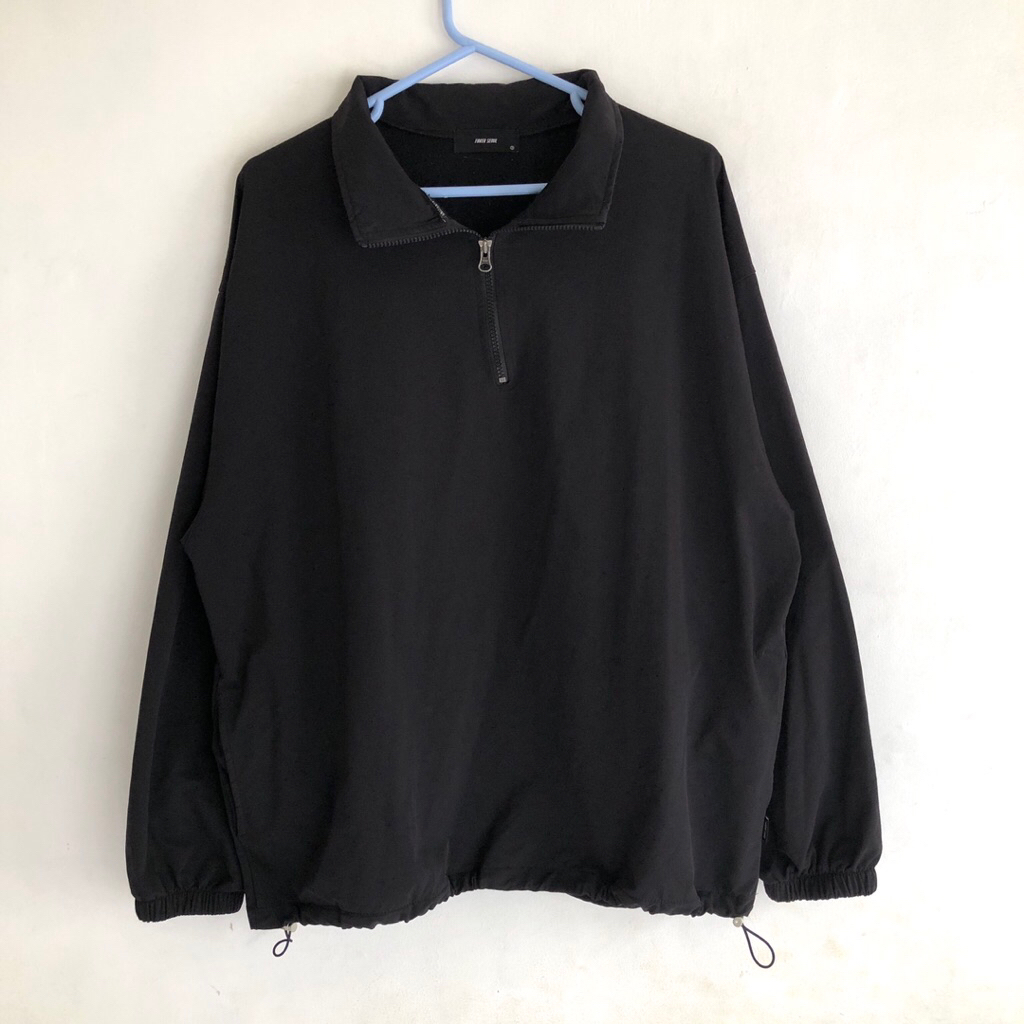 Halfzip Faker Seoul Black Half zipper Stretchy nylon