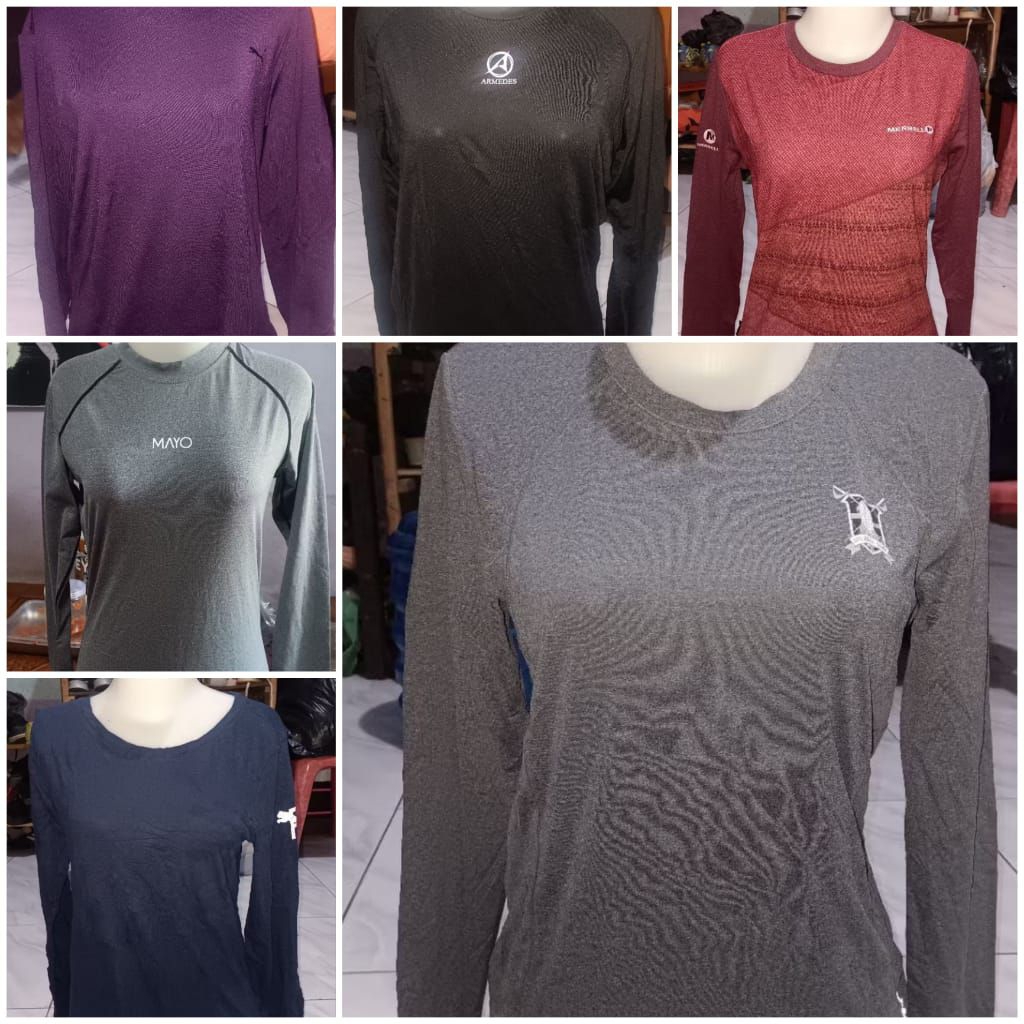 KAOS OLAHRAGA LENGAN PANJANG / BAJU OLAHRAGA / KAOS OLAHRAGA PRIA WANITA