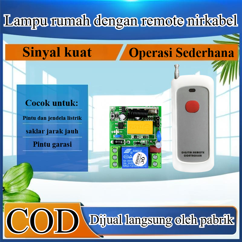 Saklar jarak jauh, lampu, alarm anti-maling, mainan, pengendali pintu dan jendela listrik jarak jauh