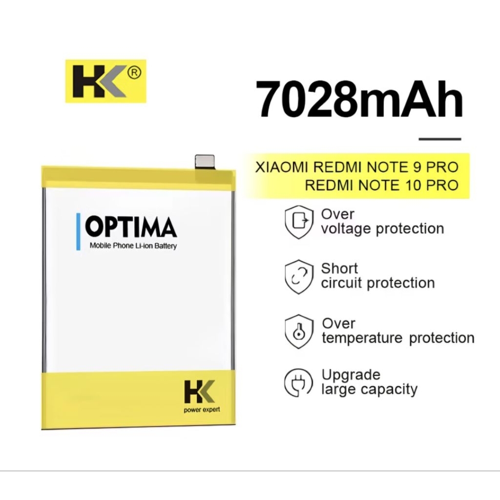 hk optima bn53 baterai redmi note 9pro / redmi note 10 pro 4G / batre redmi note 10pro 4G bn53 hk op