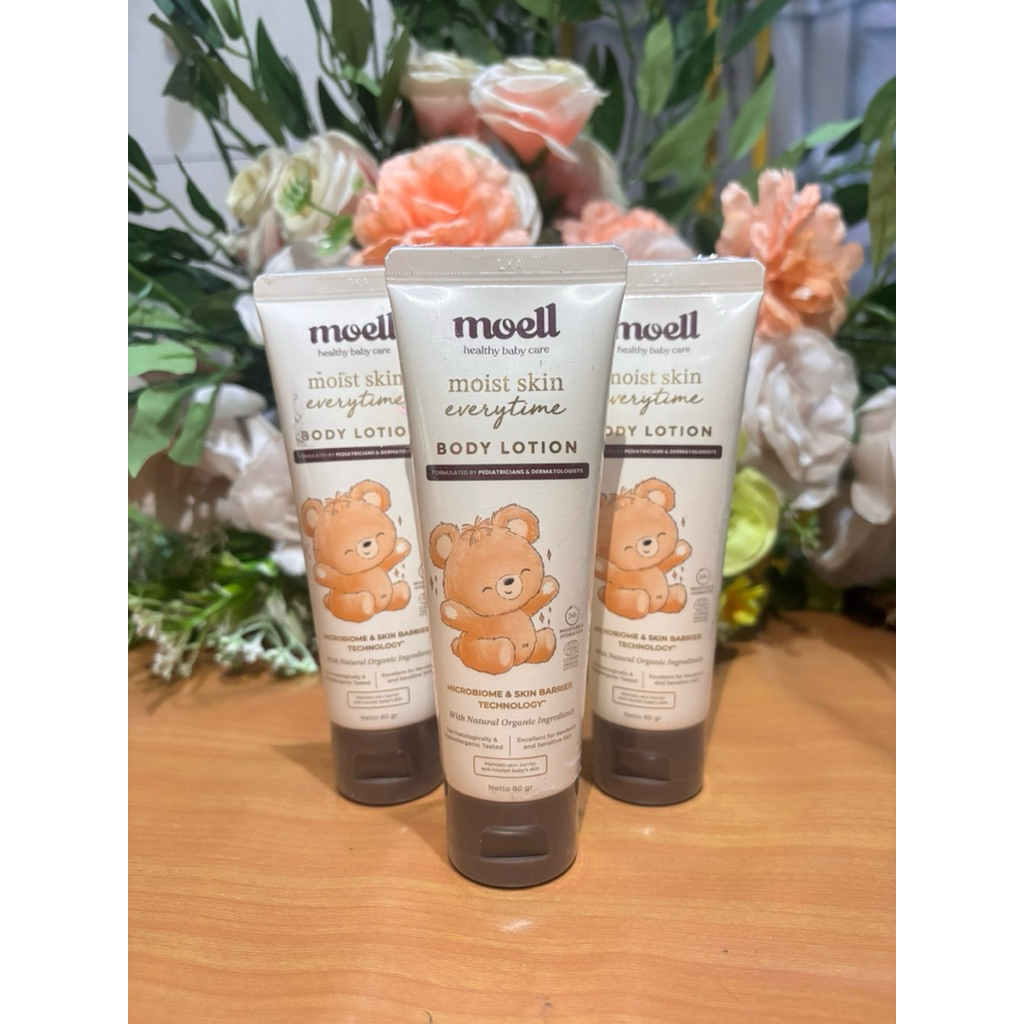 [TERMURAH & FREE GIFT] Mooelll Body Lotion Travel Size 85gr - Moist Skin
