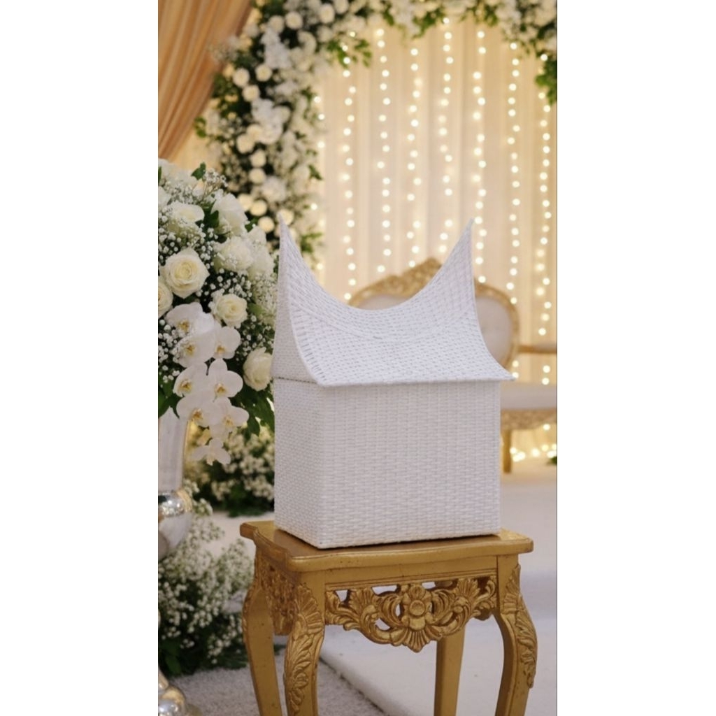 kotak ampau rumah Minang/anyaman sintetis/kotak ampau pernikahan dekorasi pelaminan