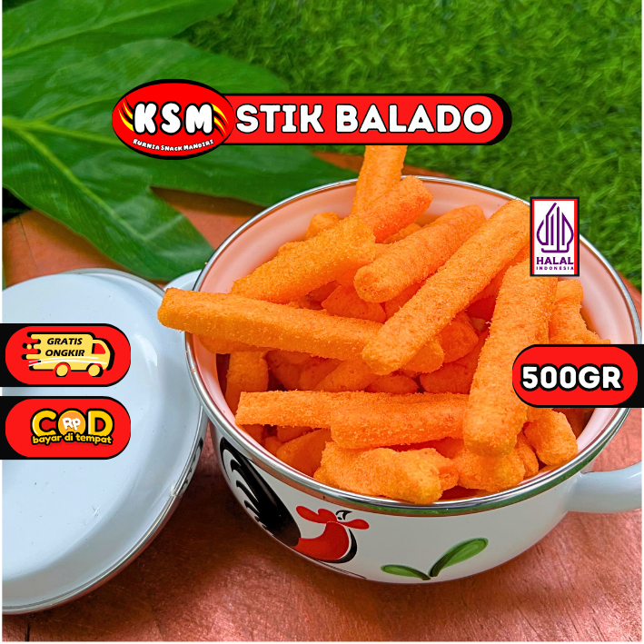 KSM - STIK BALADO / STICK CIKI PEDAS MANIS / CIKI BALADO 500Gr (1/2Kg)