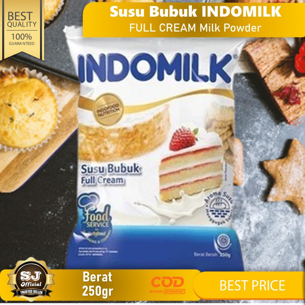 INDOMILK Susu Bubuk Full Cream  250gr For Baking