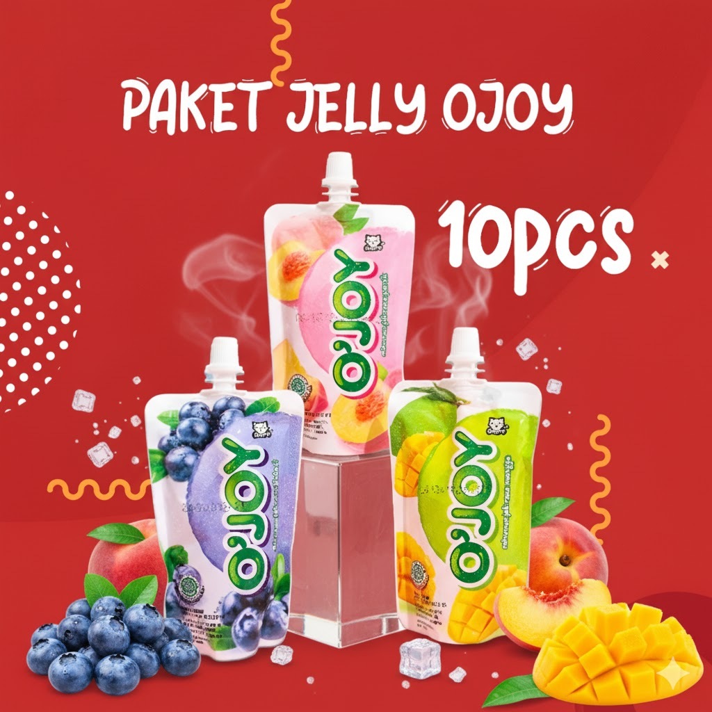 [ JSO ] Sidore O’Joy Minuman Jelly PAKET OJOY 10 PCS 76ml Rasa Blueberyy Mangga Persik Peach Ojoy Je
