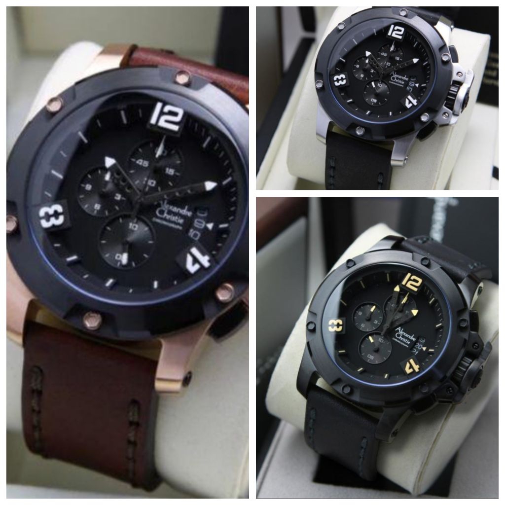 JAM TANGAN PRIA ALEXANDRE CHRISTIE 6295/ AC 6295/ AC 6295 KULIT ORIGINAL