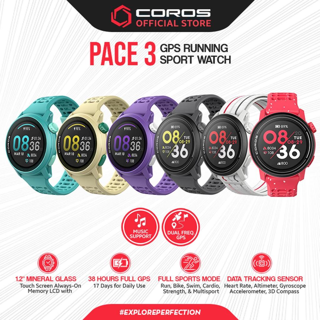 COROS Pace 3 GPS Running Sport Watch with Music