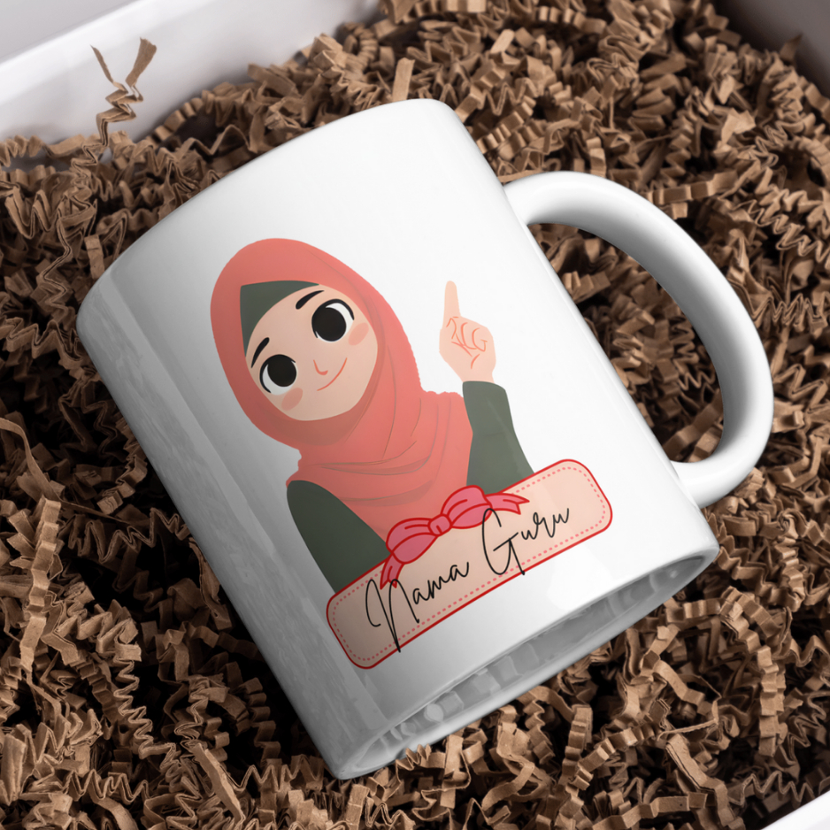 Mug Hari Guru Indonesia – Hadiah Kado Untuk Guru | Mug Custom Nama Guru & Murid | Terima Kasih Guru