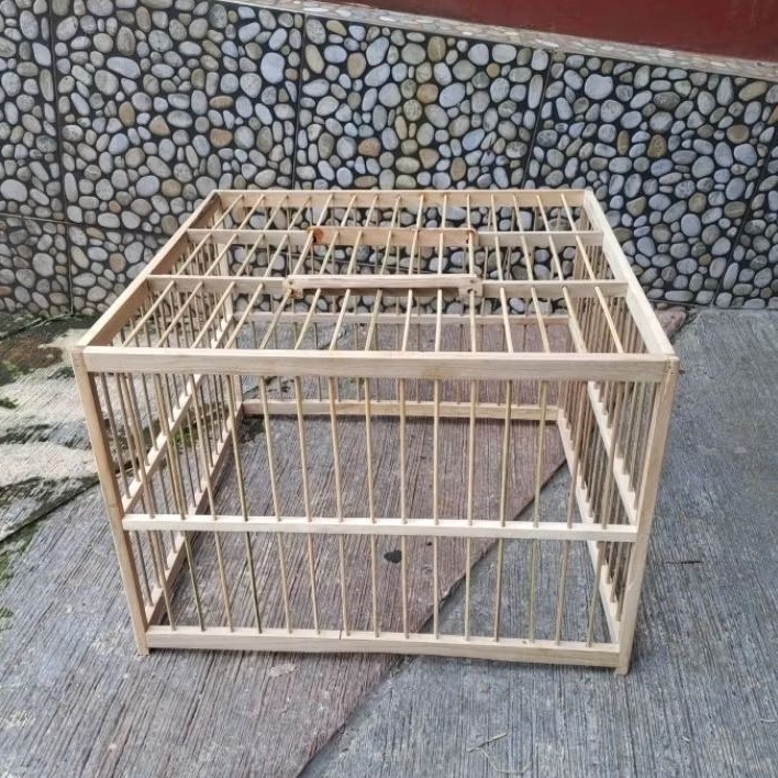 Tempat jemur merpati bahan kayu bayur | DONDANG JEMUR MERPATI 50X50X35 ruji bambu