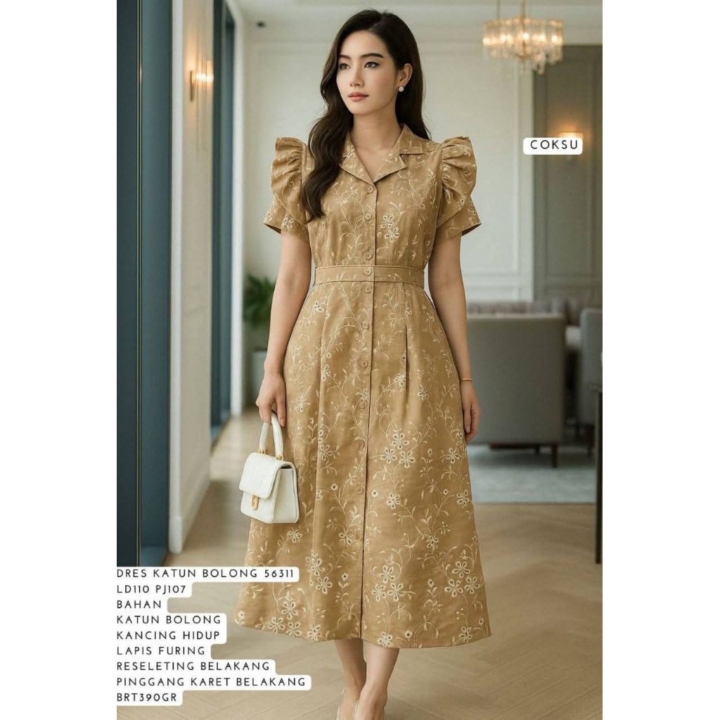 DRESS KATUN BOLONG PREMIUM