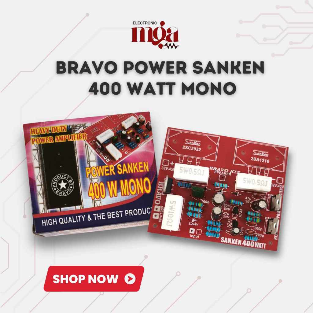 BRAVO KIT POWER SANKEN 400 WATT MONO SANKEN SAFARI POWER AMPLIFIER