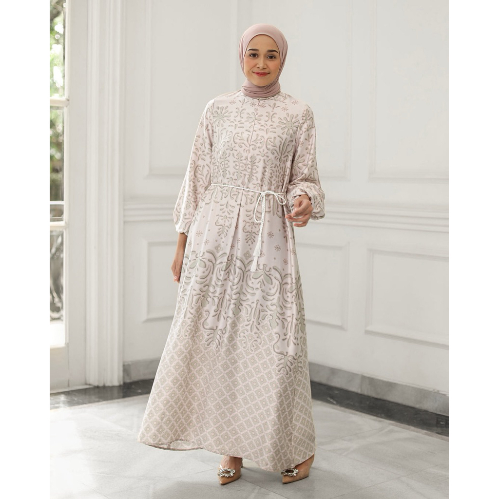 Geulis Farika Dress Sage XL LD 110 NEW dari harga 600up