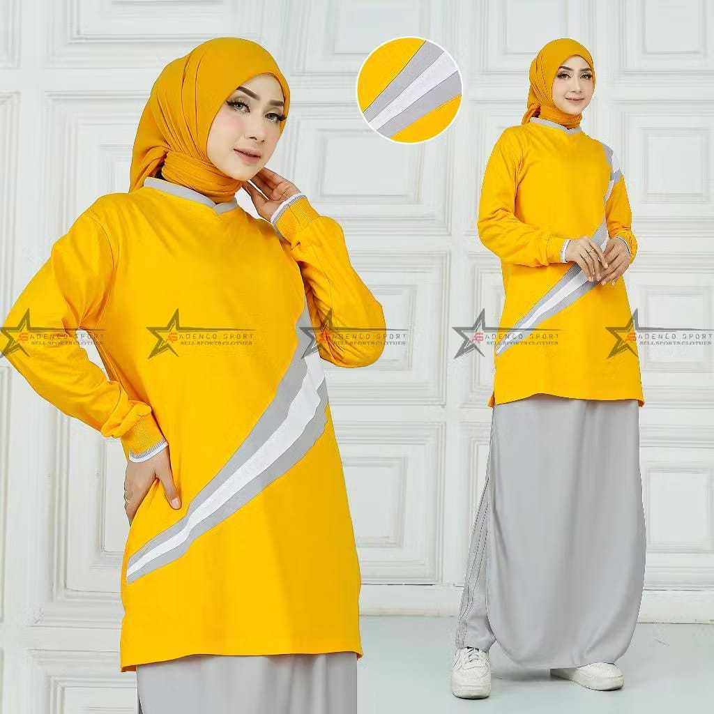 STELAN Sport Syar'i Baju Olahraga Senam Muslimah Set ROK Celana (ROCELA)