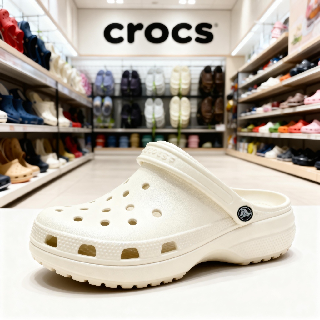 Sandal Crocs Classic Clog Pria Wanita Warna Putih / White / Bone – Bisa COD