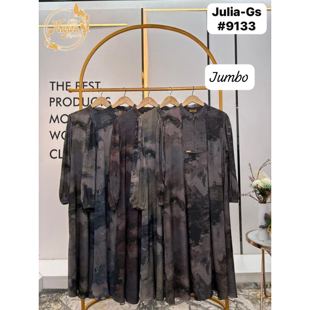 Midi dress Najwa jumbo julia print terbaru.