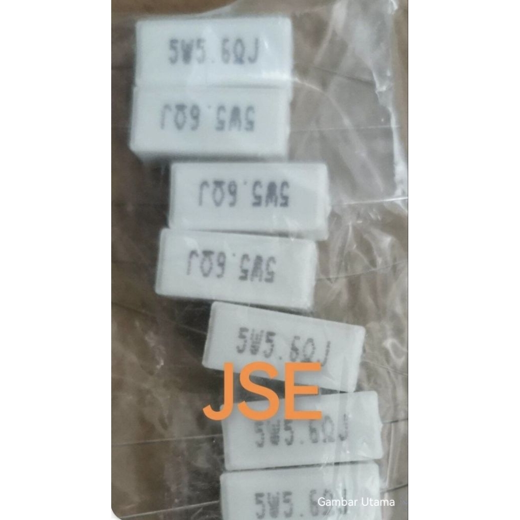 RESISTOR KAPUR 5 WATT 5.6 OHM / 5R6 OHM ISI 10 PCS