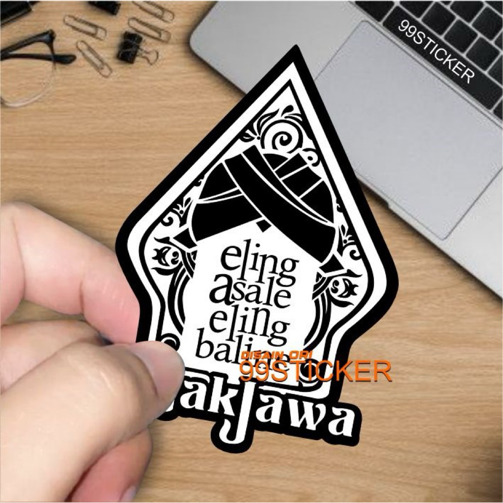 stiker wayang, gelungan wayang, stiker hp, motor, mobil, stiker testur timbul putih dan hologram