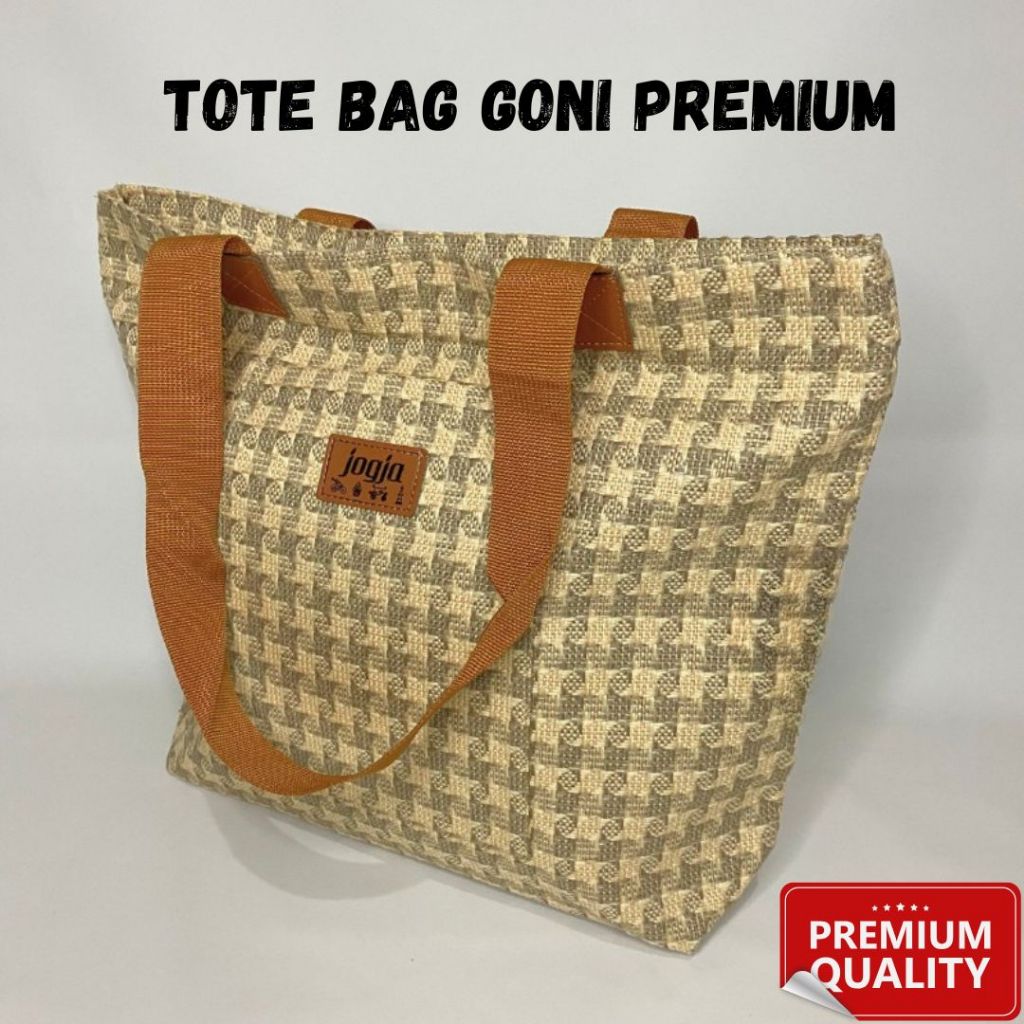Tote Bag Jogja / Tas Goni Premium / Tas Kuliah / Tas Pengajian / Tas Mukena