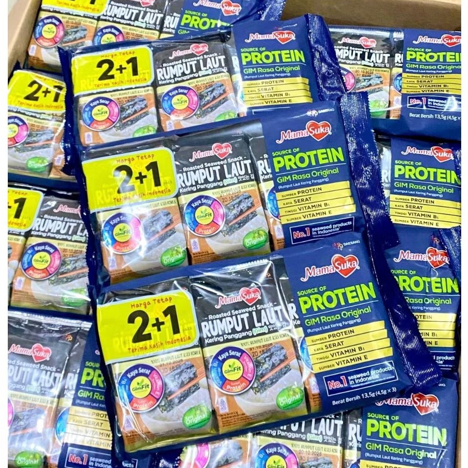 (1 DUS) MAMASUKA RUMPUT LAUT ORIGINAL ISI 3 PCS X 40 PACK