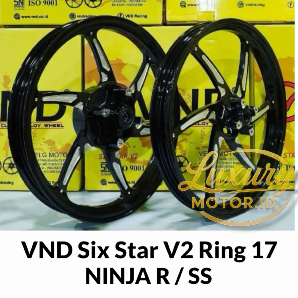 Velg VND Six Star V2 Ring 17 Ninja R SS KR RR 165/185 Velg VND Racing Ninja Palang 6