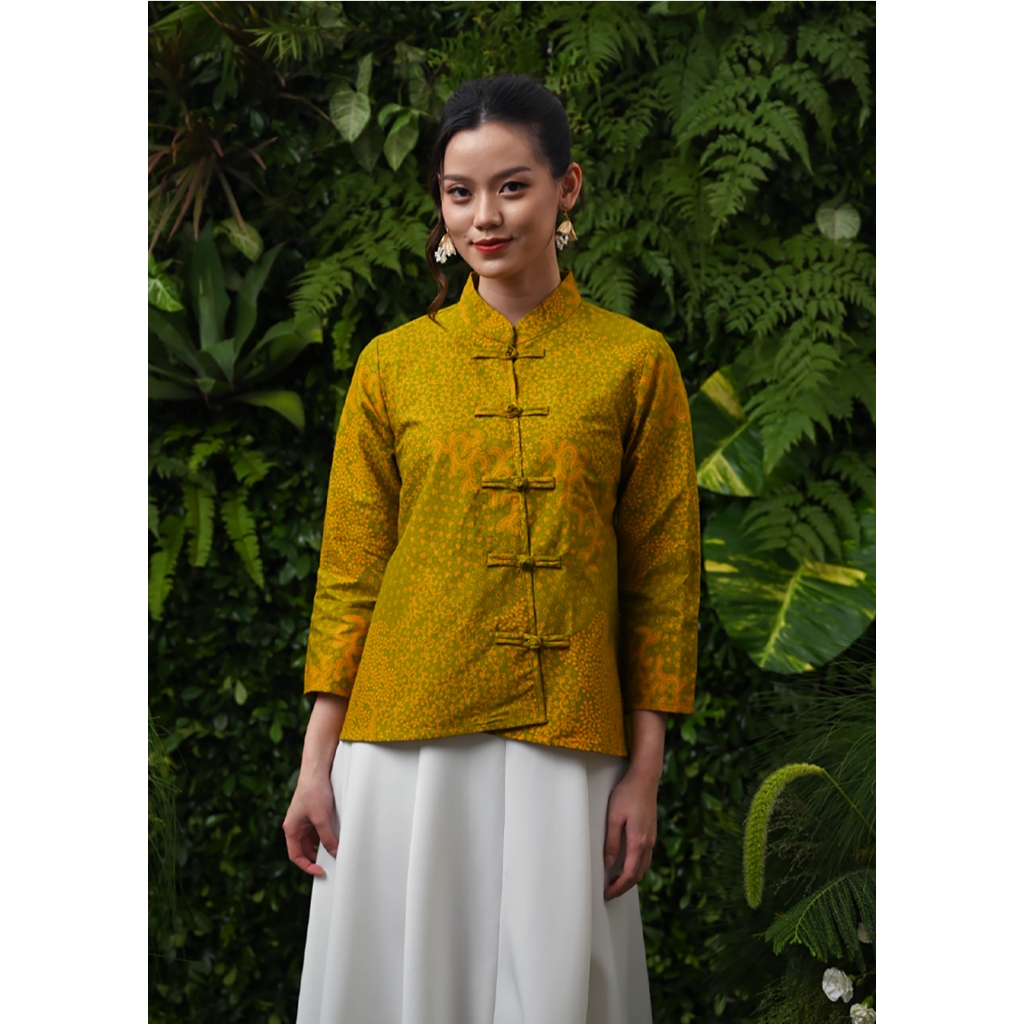 NONA RARA - Vivi Encim T4943, Baju kerja batik blouse wanita modern