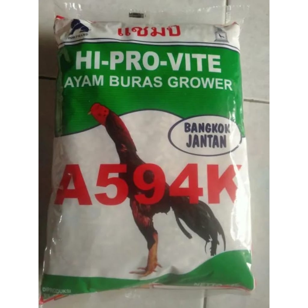 Pakan Ayam AK594K Jago /Bangkok Dengan Komposisi Lengkap komposisi : jagung, dedak, tepung ikan, bun