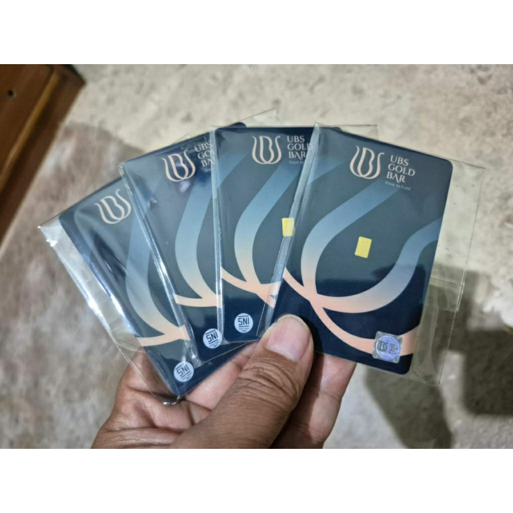 Logam Mulia Emas UBS 0,25 gr Classic biru batik