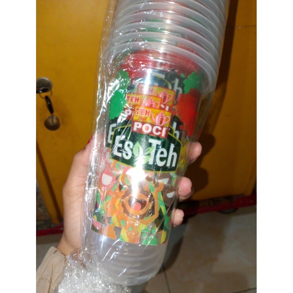 Cup Teh Poci 22oz oval asli teh poci