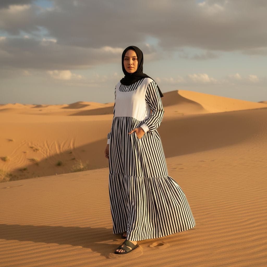 Gamis remaja katun rami mix rayon tuil