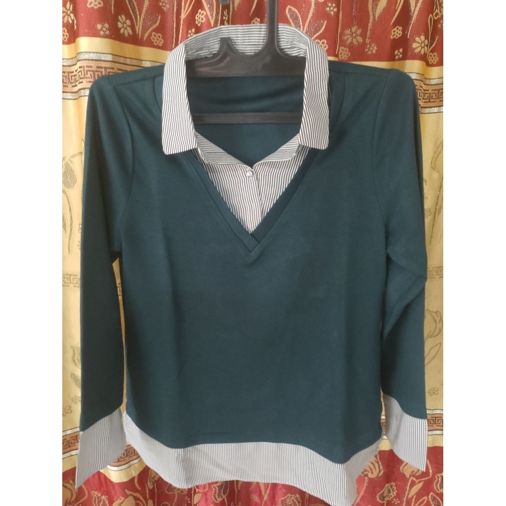 kaos lengan panjang wanita korean style