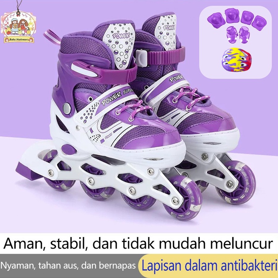Sepatu Roda Anak Perempuan dengan 4 Roda Stabil Sepatu Roda Anak Laki Laki
