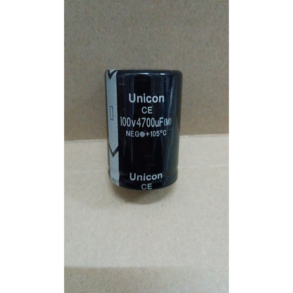 6221 kapasitor elco 4700uf 4700 uf 100v 100volt 100 volt unicon korea