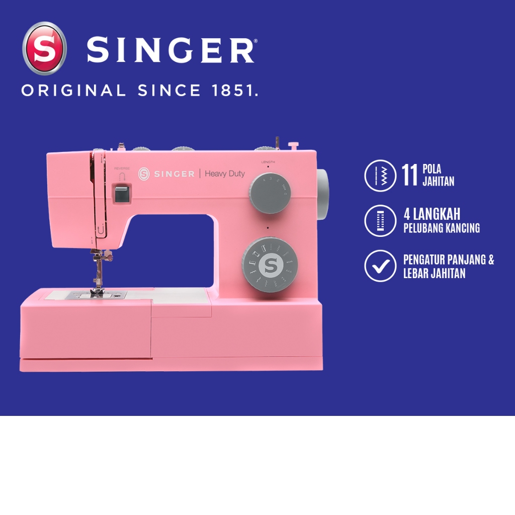 Mesin Jahit SINGER HEAVY DUTY 4411 ~ Pink