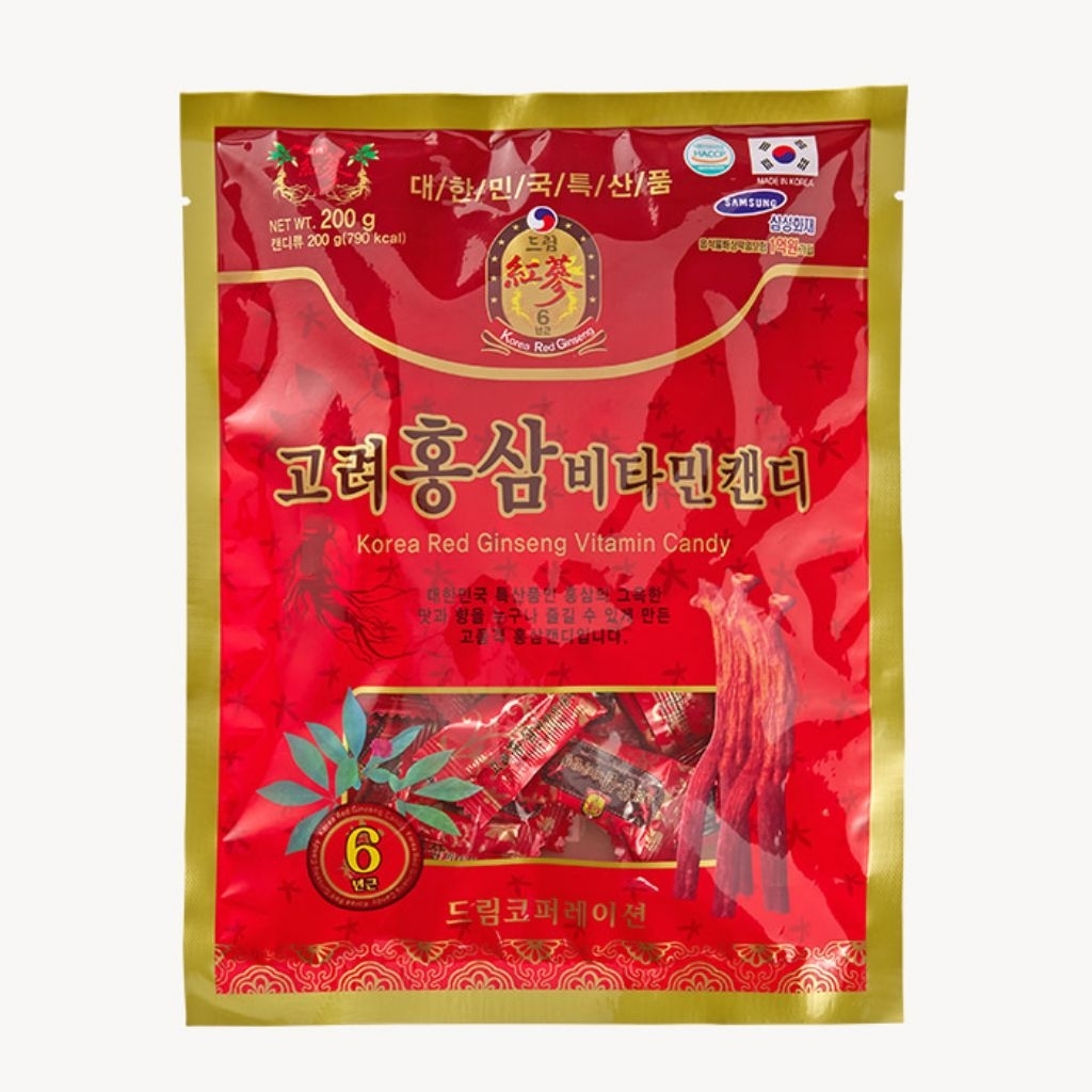 KOREAN RED GINSENG CANDY..Permen ginseng merah korea asli 200 gram.