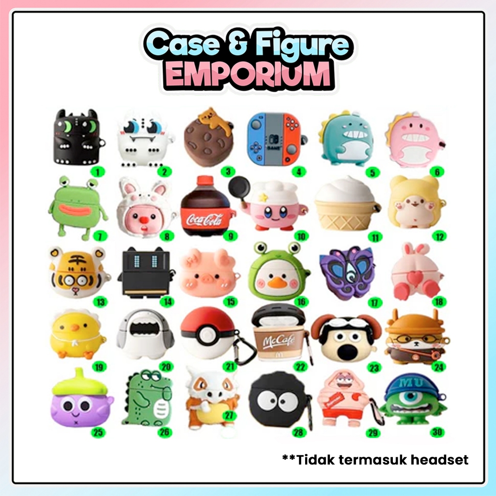 [KL] Case WM01 WM02 Baseus Encok Earphone Silikon Karakter Kartun 3D 18 - Peach