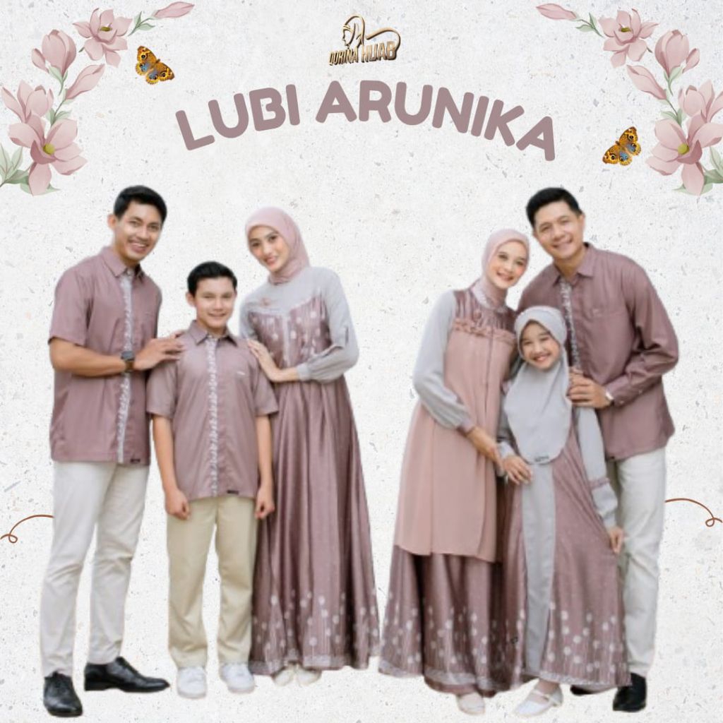LUBI ARUNIKA rose / sarimbit lubi 2026 / sarimbit lebaran 2026 / sarimbit keluarga 2026 / sarimbit k
