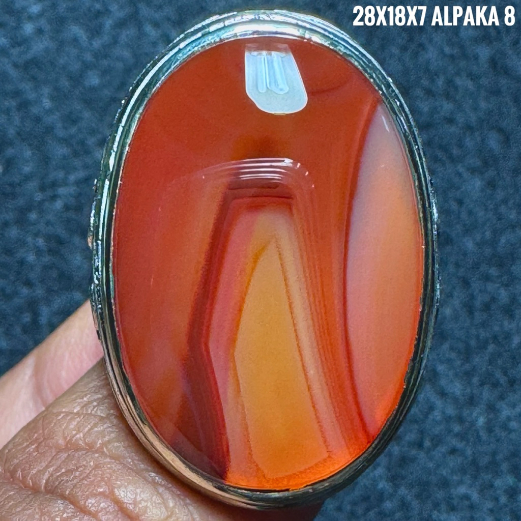 Cincin Batu Akik Natural Cempaka (Asli Alam)