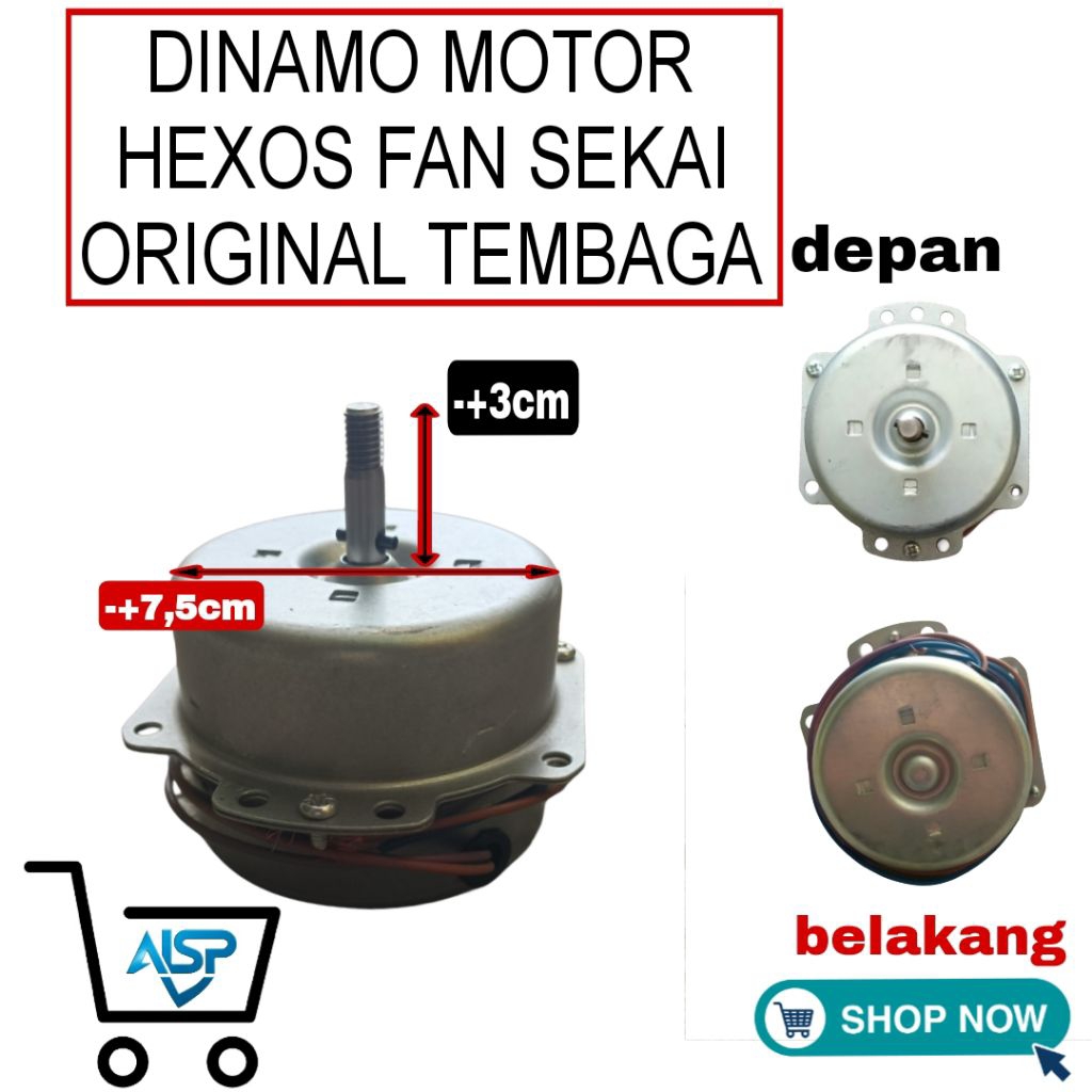 DINAMO MOTOR EXHAUST FAN SEKAI ORIGINAL / DINAMO HEXOS FAN SEKAI ORIGINAL TEMBAGA