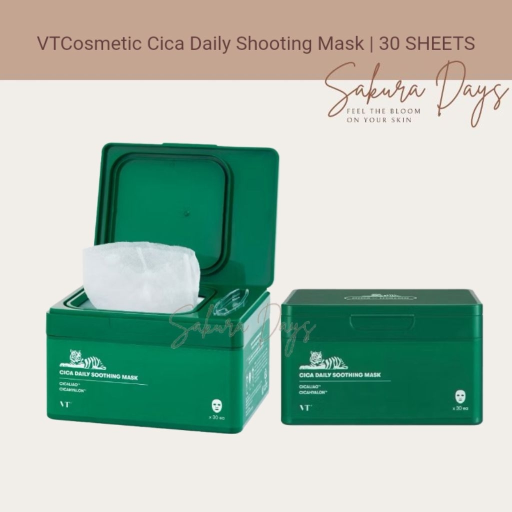 READY STOCK - VT Cica X Hyalon Cica Daily Shooting Sheet Mask Original Japan