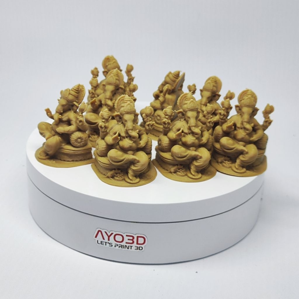 Patung Ganesha mini 40mm - Warna coklat kayu