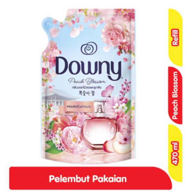 Downy Pelembut & Pewangi Pakaian Peach Blossom Refill 470 ml