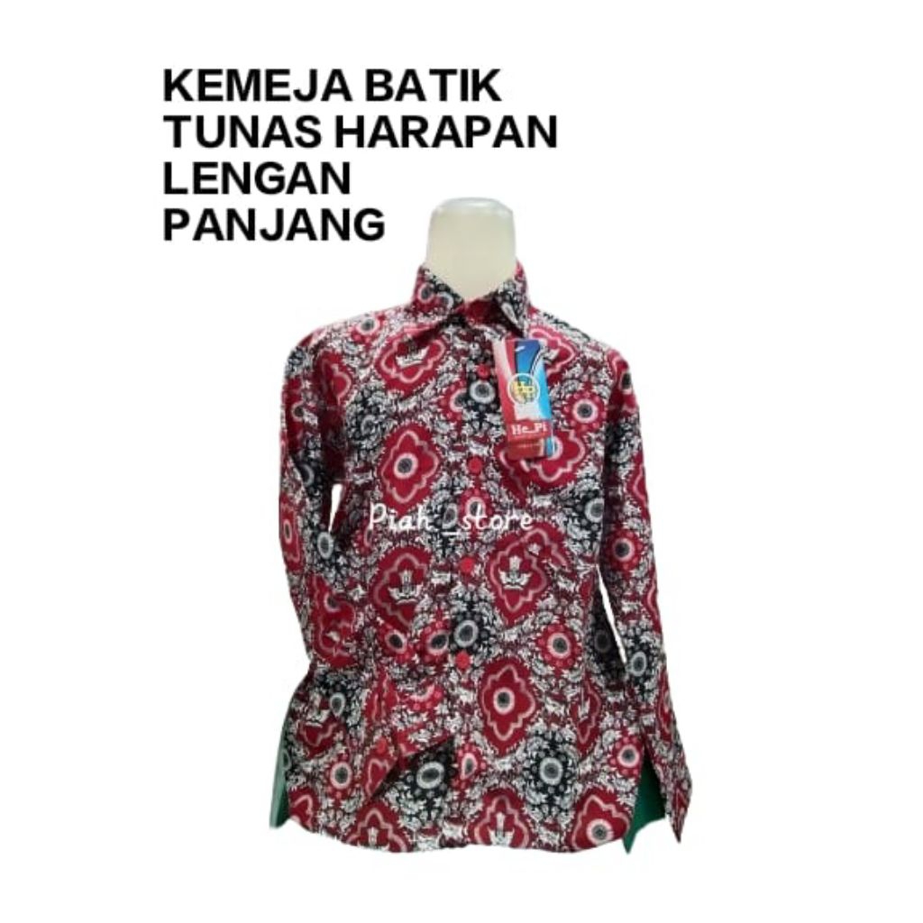 HEPI Baju Kemeja SD MUHAMMADIYAH Batik TUNAS HARAPAN Lengan Panjang